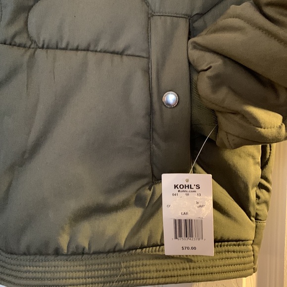 BRAND NEW j2 army green quilted jacket! - Picture 9 of 11